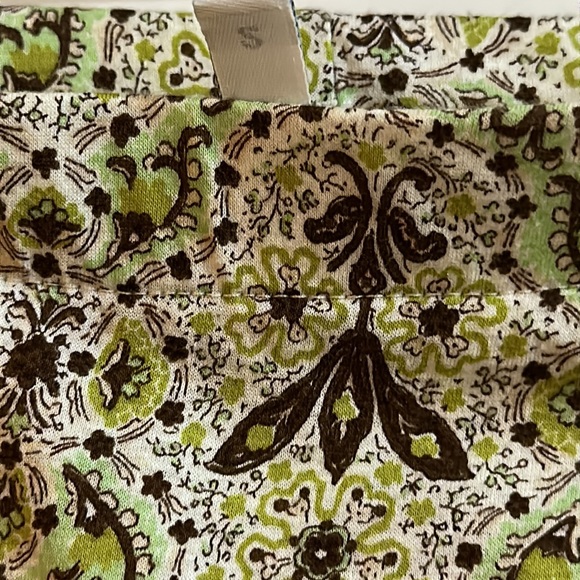 Vintage C. C. Outlaw Jersey Paisley Skirt with Green Gem Detail & Nude Mesh Hem - Picture 14 of 14